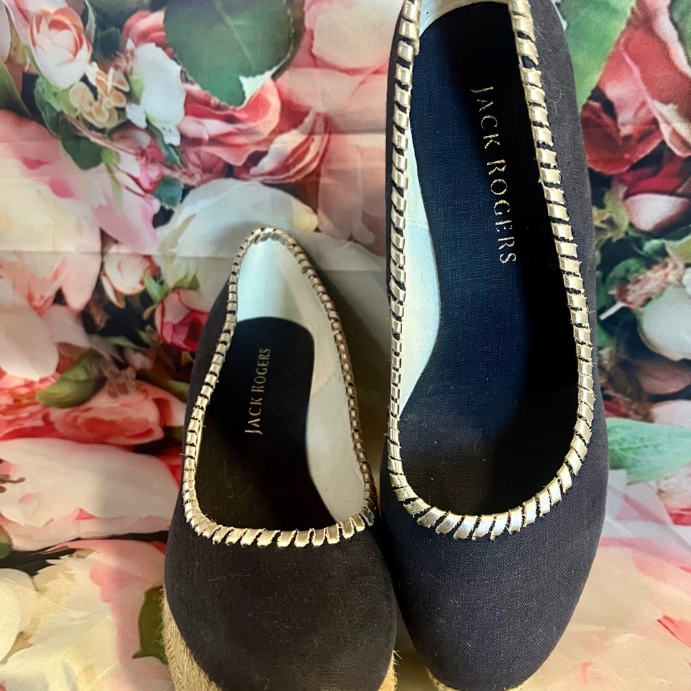 Jack Rogers Blue Wedges with Elegant Design